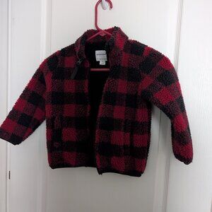 Buffalo plaid kids fleece